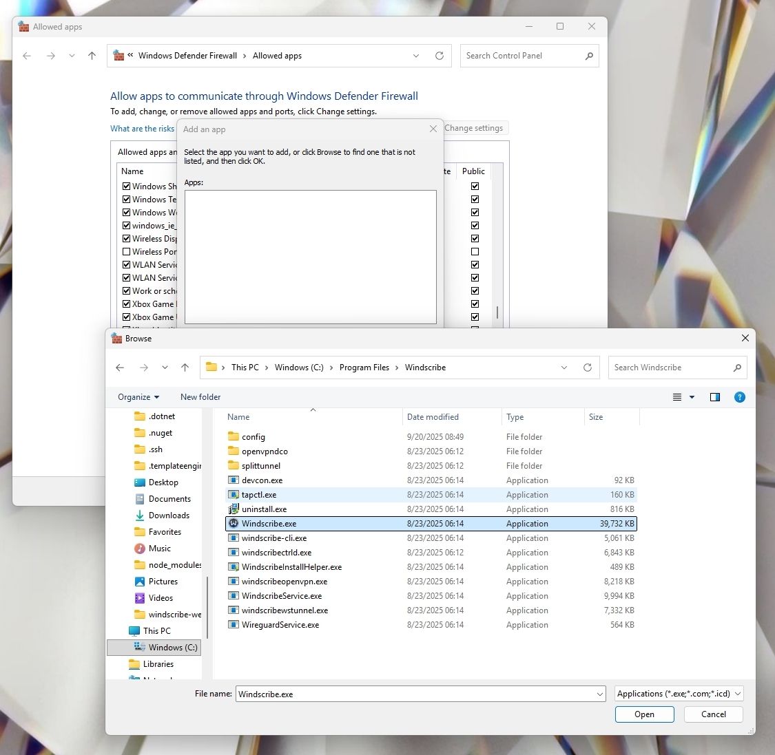 Windscribe allowances