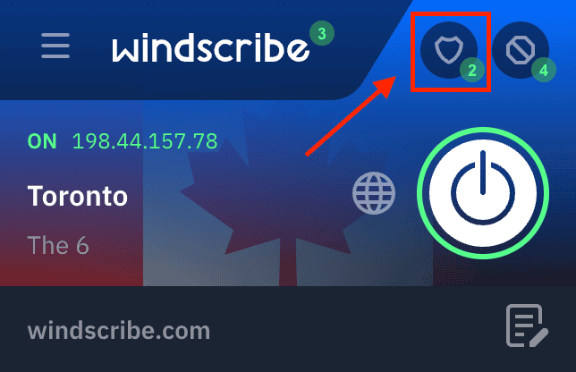 Privacy button